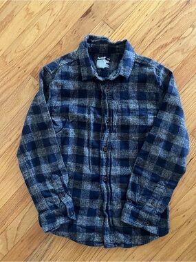 Cat & Jack Blue and Gray Plaid Flannel